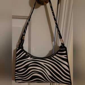 Trendy Small Black and White Zebra Print Women's Bag NEW!!